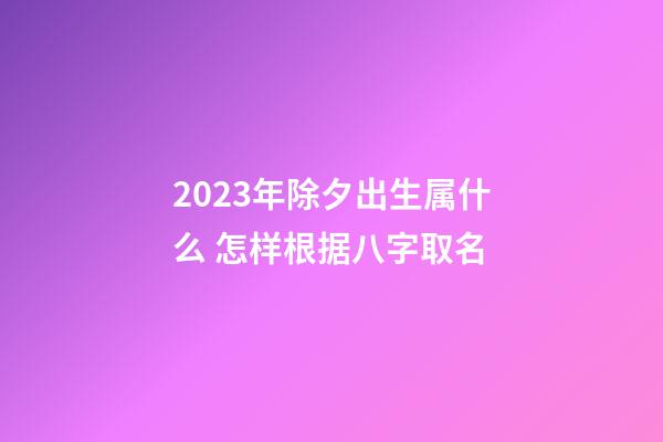 2023年除夕出生属什么 怎样根据八字取名